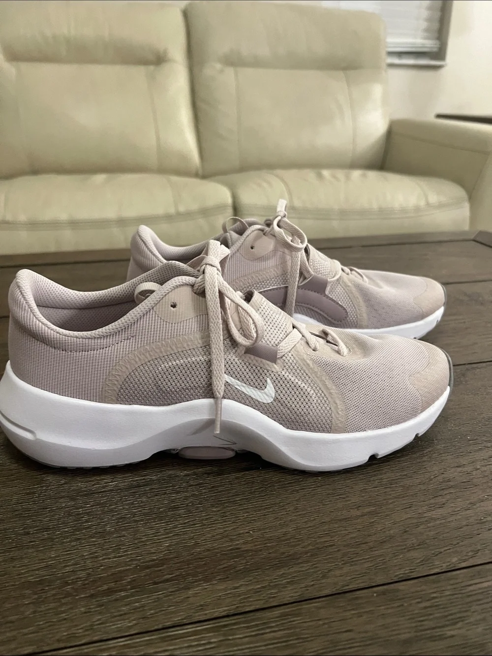 Nike Women’s Pale Taupe Mesh Athletic Sneakers